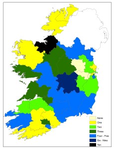 Seanad (vocational panels) candidates by constituency, 2011 General Election