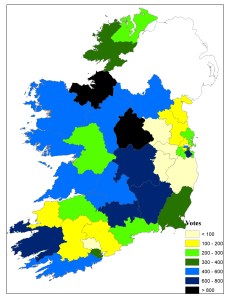 SenateVotes9707_VocationalPanelsB Number of Seanad vocational panel votes per candidates by constituency, 1997-2007